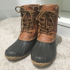 Hudson leather duck boots